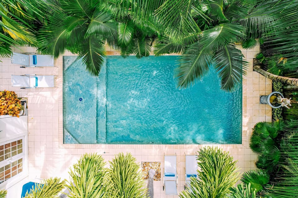 Enjoy this large pristine pool. Call us any time for pool & garden care.