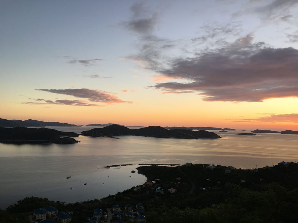 Sunrise from the Guest Cottage.  The earlier star-filled sky
was amazing.