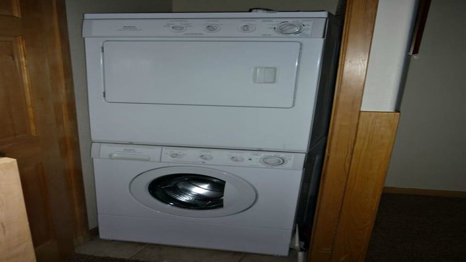 stackable washer and dryer in unit