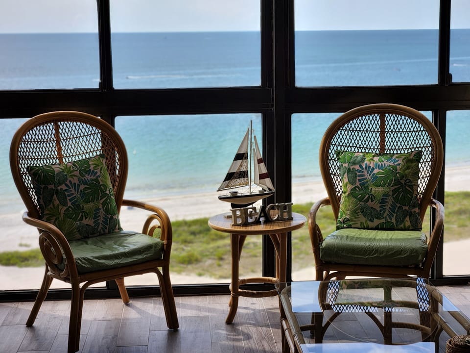 Living Room with amazing Gulf of Mexico View