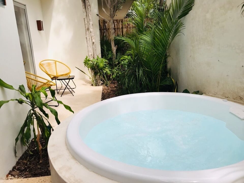 Private Jacuzzi outside bedroom