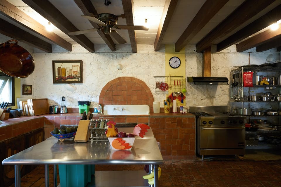 Traditional but updated kitchen, professional stove
