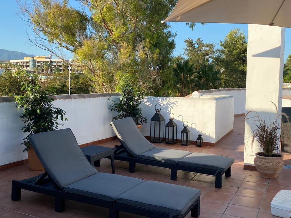 Comfortable Sunbeds in Private Terrace