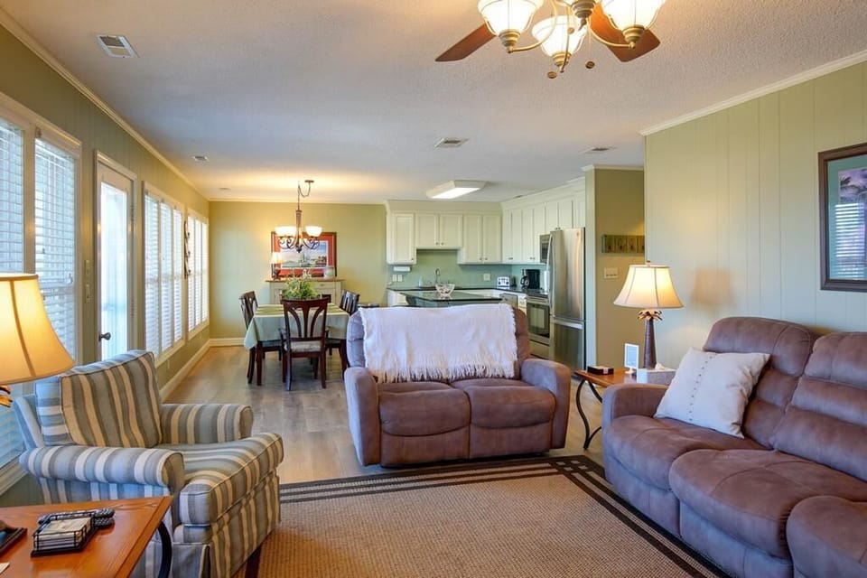 Kitchen, Dining, Living Area