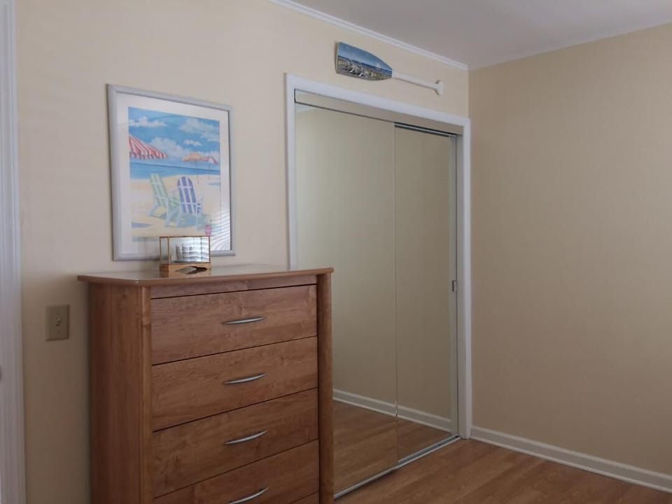 large closet and dresser in master bedroom
