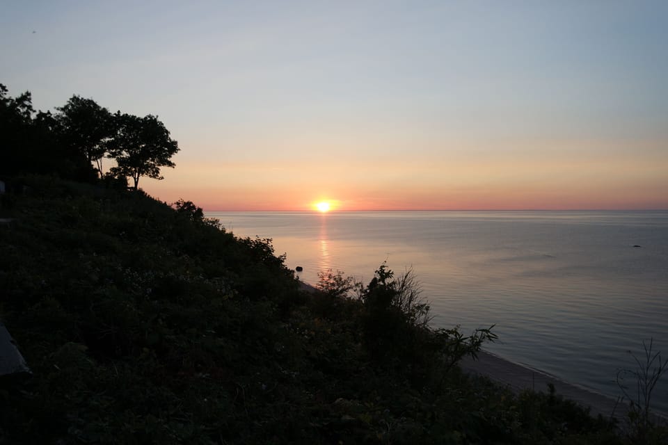 sunset over Long Island Sound