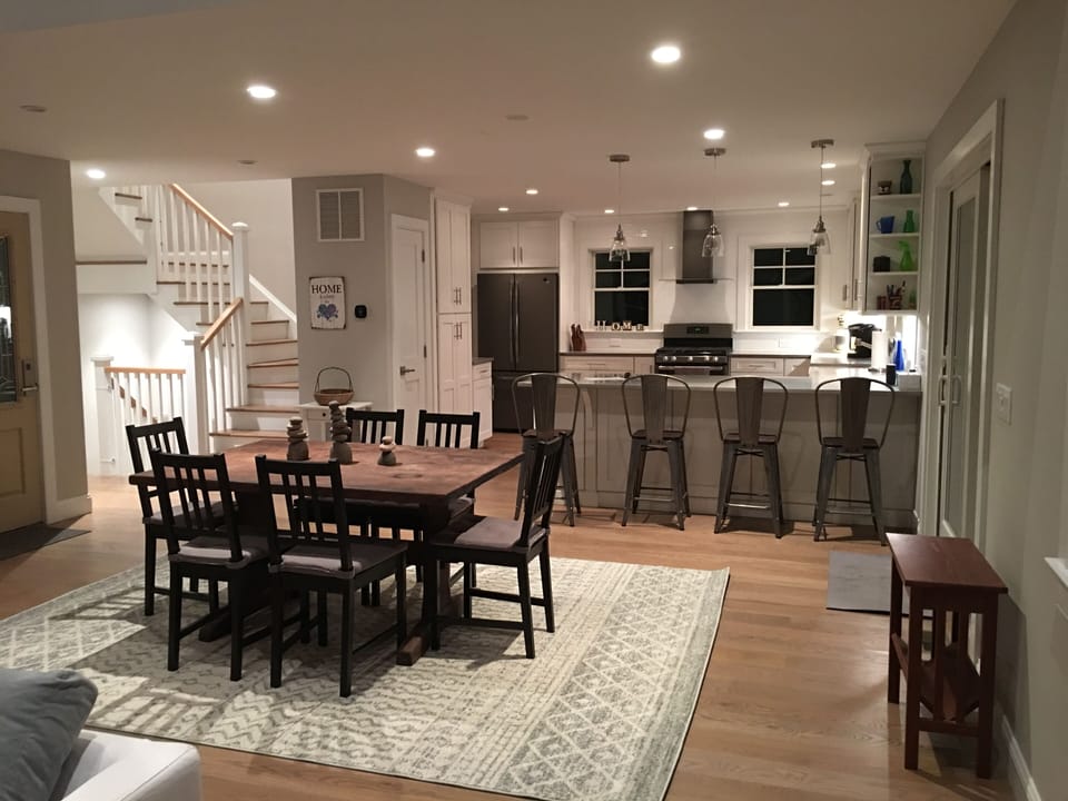 kitchen and dining area