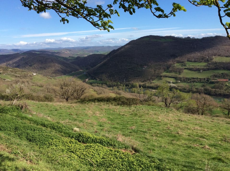 View from Palisse, on  'the top road' on route to Broquies village.