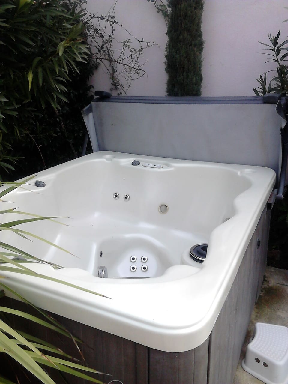 Outdoor spa tub