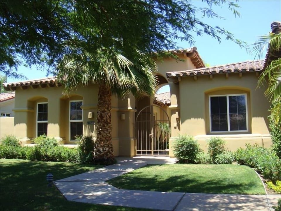 Gated courtyard entry