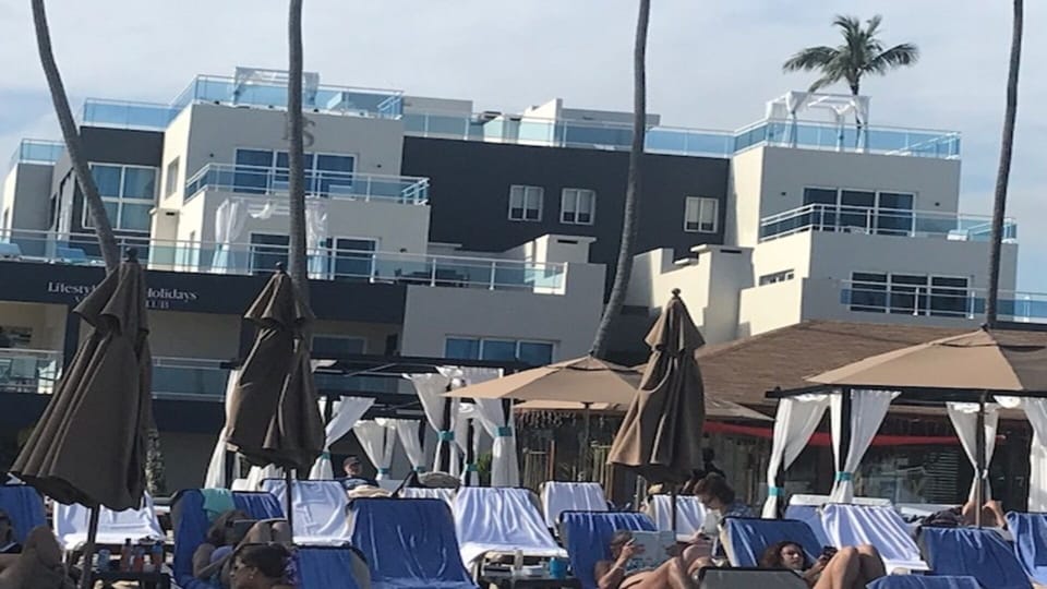 Outdoor banquet area