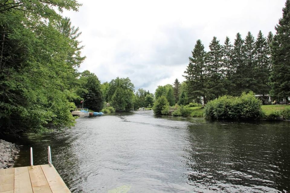 Deep water, ready to swim, kayak or even bring your boat.