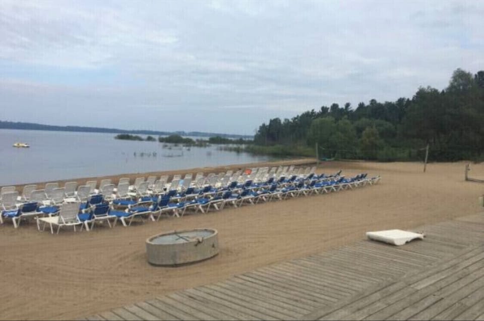 Beach onsite.