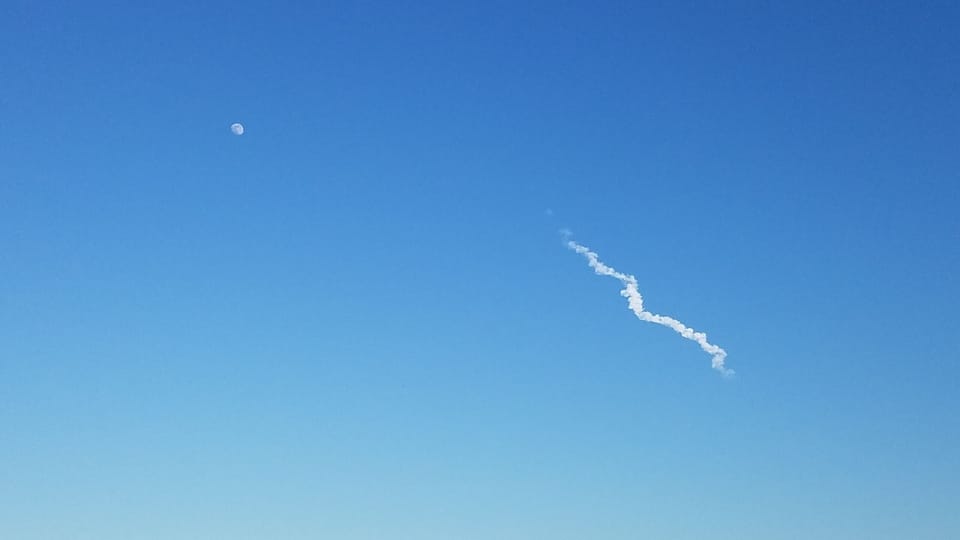 rocket launches from Cape Canaveral can be seen and felt 
