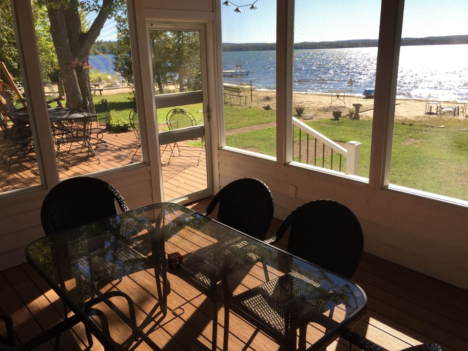 Perfectly situated, screened-in porch for bug free meals or just playing games. 