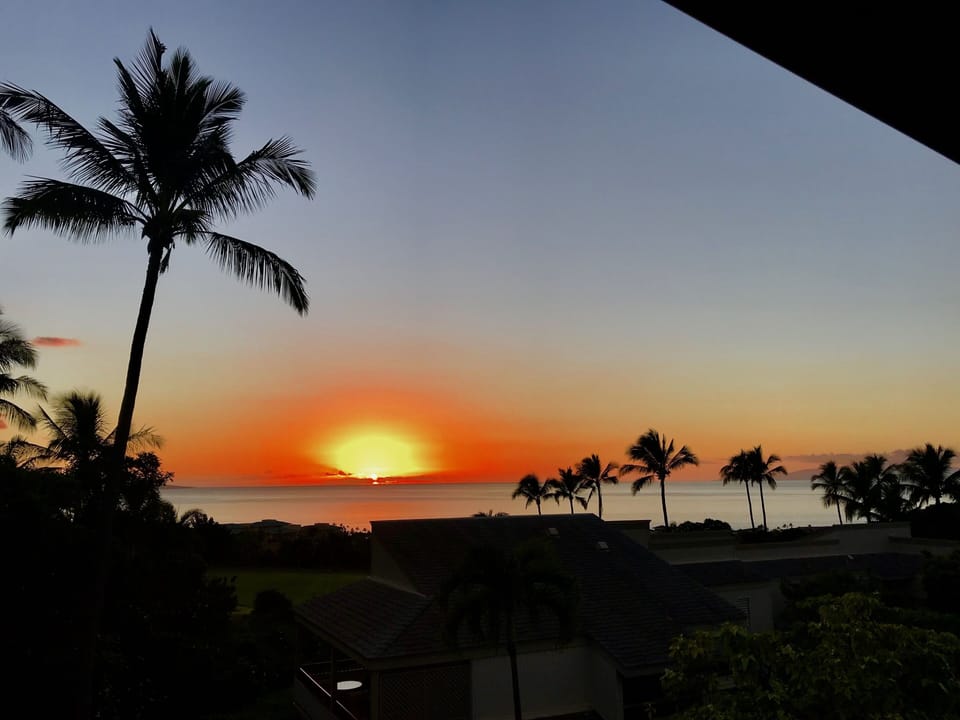 Sunset view from the lanai.