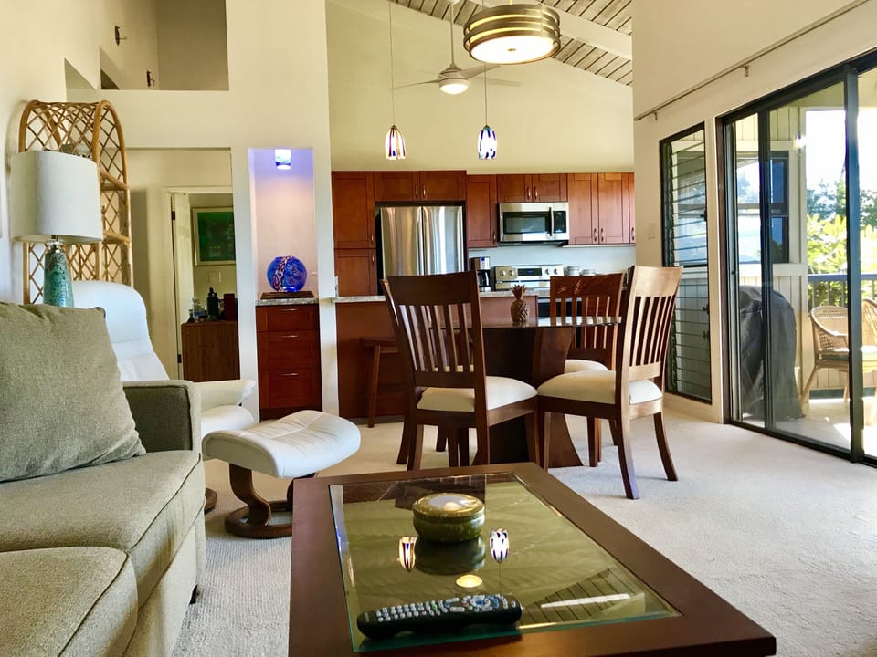 Living and dining rooms.