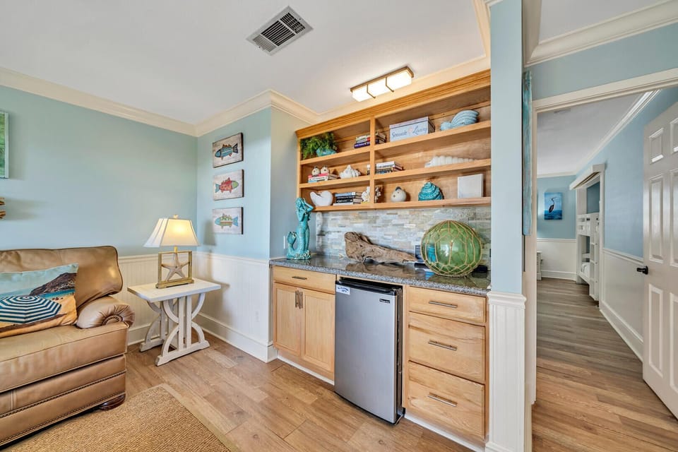Mini Fridge In Living Room For Extra Snacks