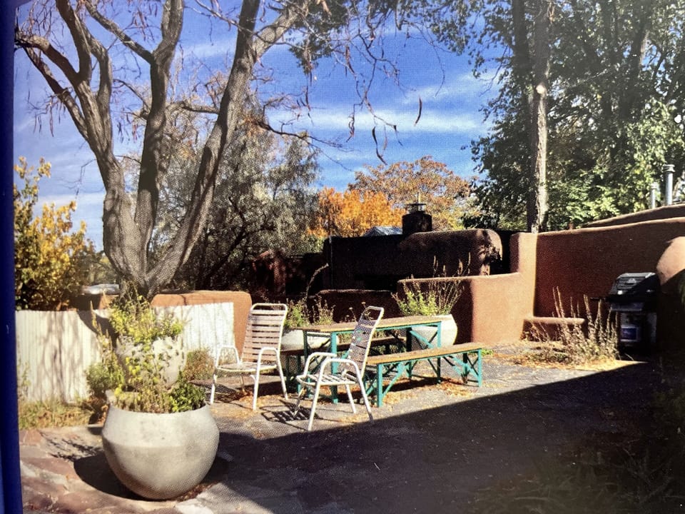 Lots of room for dining and projects on our enormous enclosed flagstone patio.
