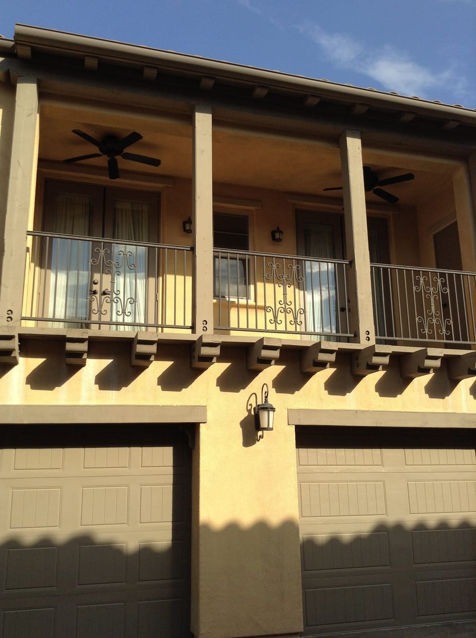 Patio and the 2 car garage