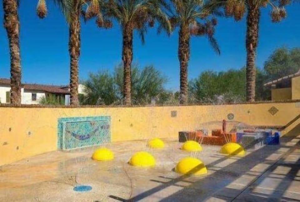 Kid's spray park at the main pool