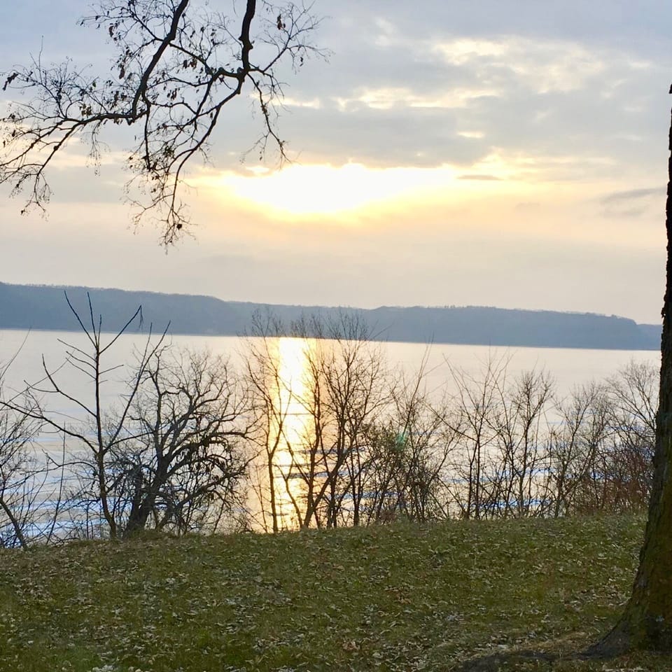 Evenings are a great time to sit in the backyard and take in the sunset