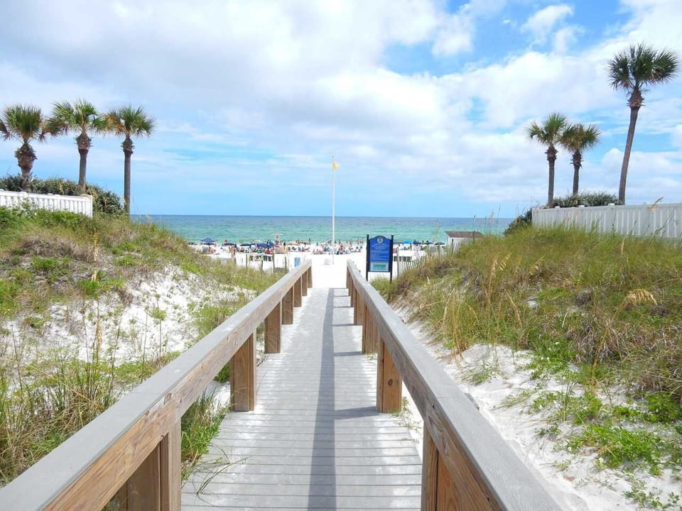 Walking path to beach