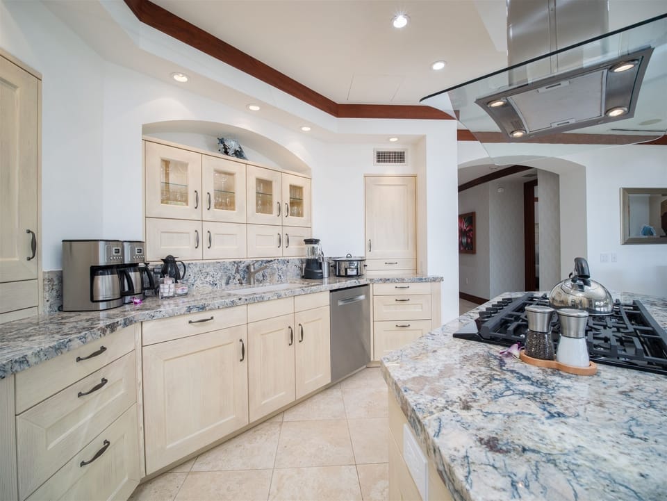Exceptionally Equipped Chef's Kitchen with Bar Seating