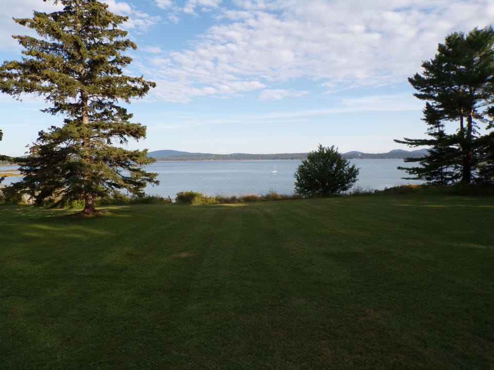 Lawn looking at ocean
