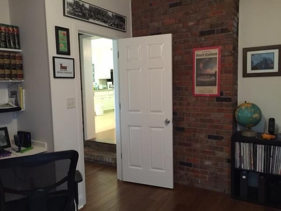 Study: couch and space for blow up mattress (available upon request)