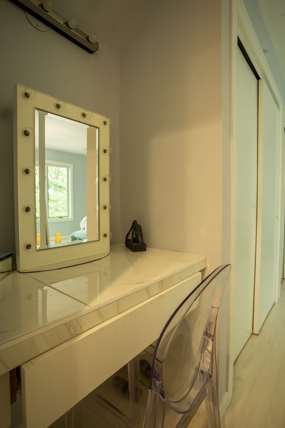 Primary vanity/make up area