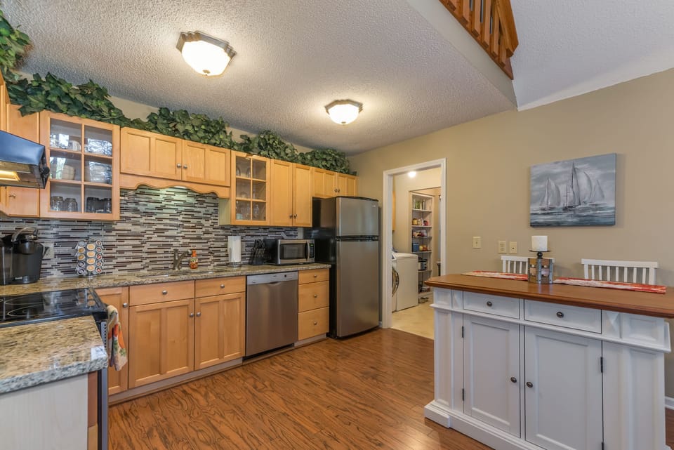 Laundry is right off the kitchen