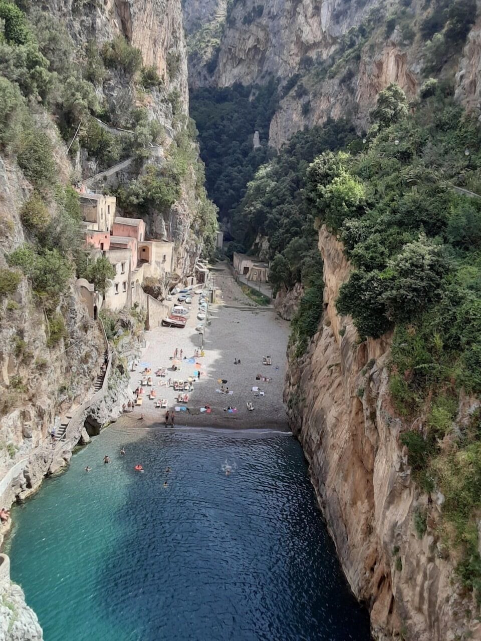 Fiordo of Furore, geological feature of the Amalfi Coast, with beach & museum
