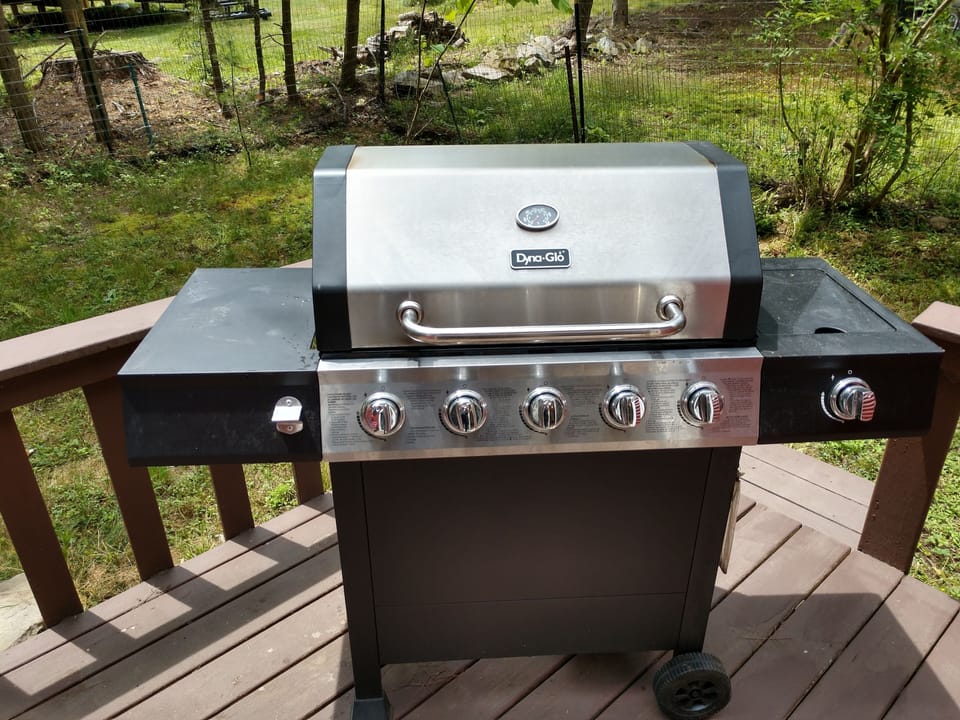 Deluxe double barbecue with side burners