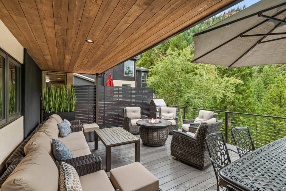 An abundance of outdoor furniture creates a welcoming oasis for you to enjoy during your visit.  Quiet hours are enforced 10pm - 7am.
