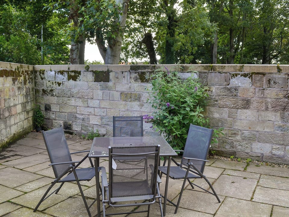 Private patio area | Ebbe Retreat, Beadnell