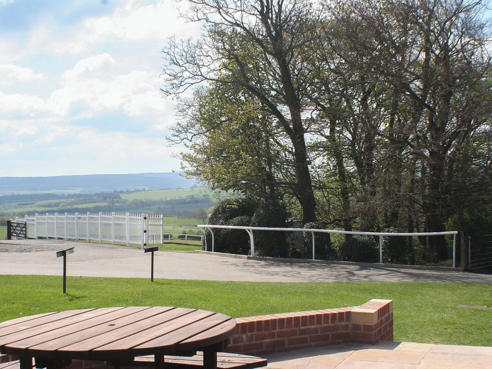 Watch the raceday unfold from the comfort of the table and chairs | The Racecourse Lodge, Hexham