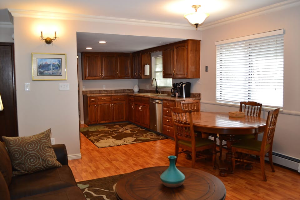 Kitchen has an additional dining area and opens nicely into family room. 