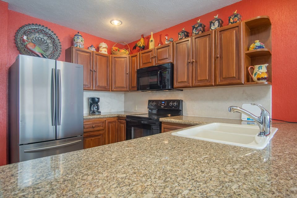 kitchen with its large counter