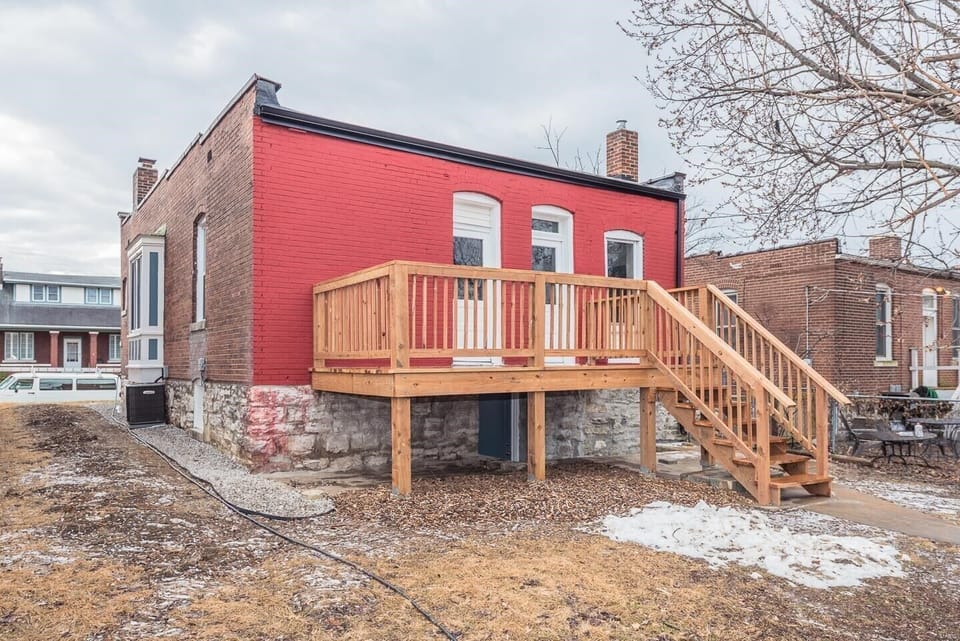 Backyard with deck