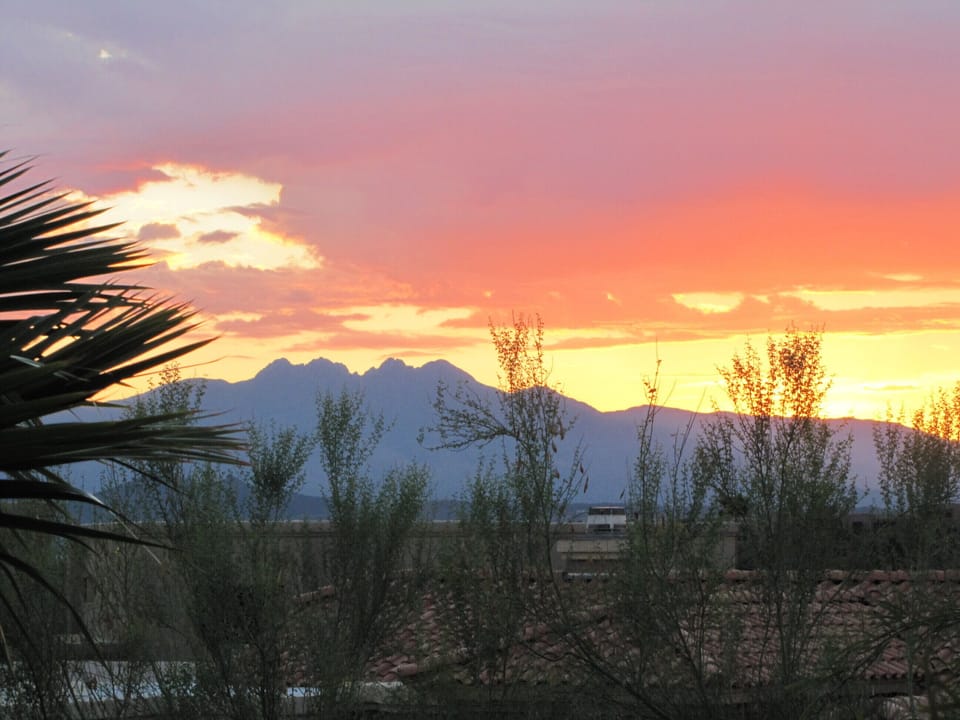Sunrise over 4 peaks from balcony