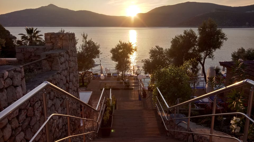Kalkan Beach club, just 150 metres from Villa Amare