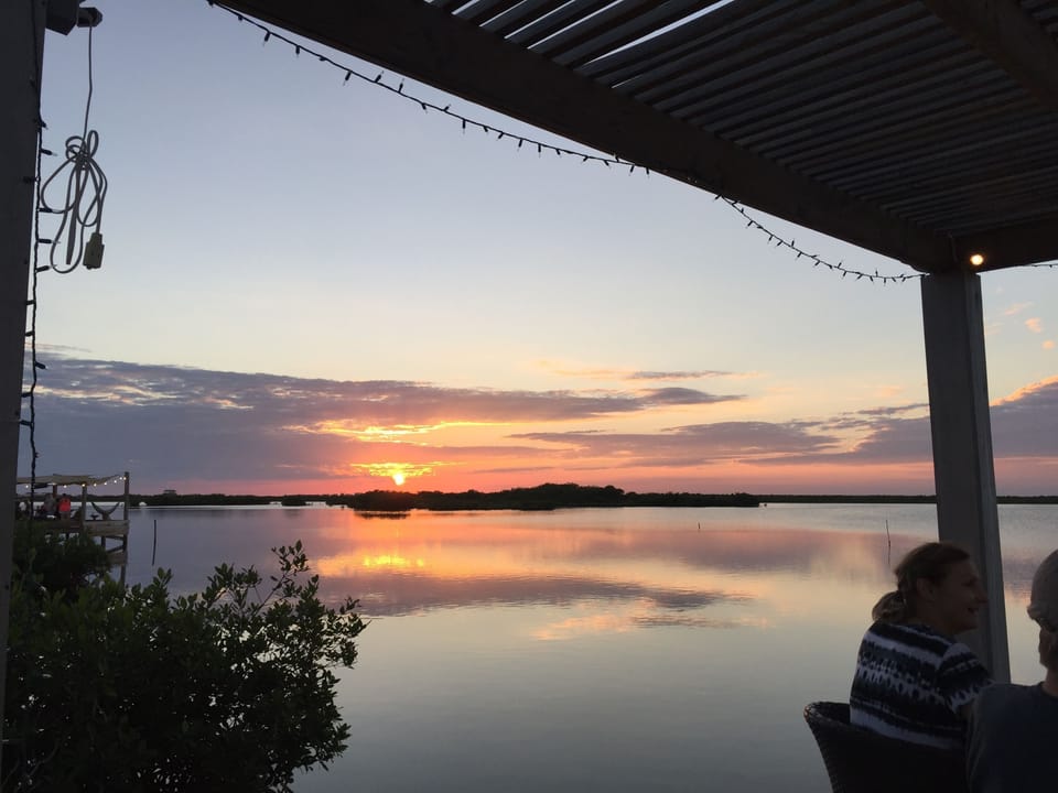 Catch up the sunset at "Stellas" restaurant.