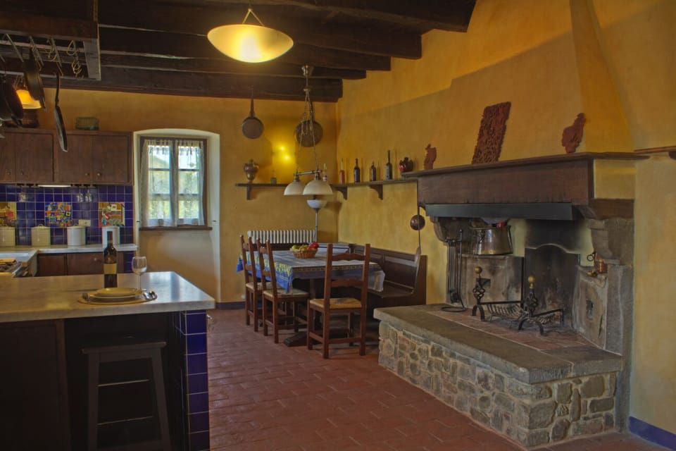 Medieval fireplace to keep out the winter chill