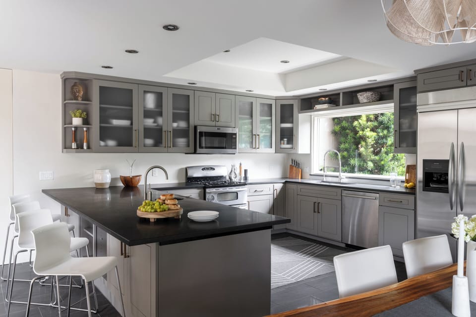 Kitchen stocked with all appliances. 