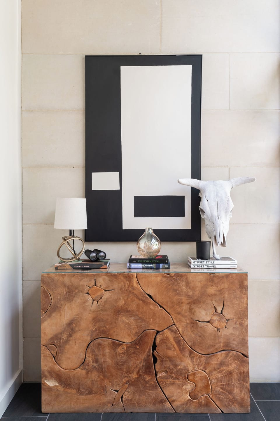 Detail of entryway by front door. 