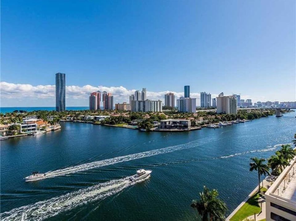 View of Golden and Sunny Isles Beaches from our rooftop.