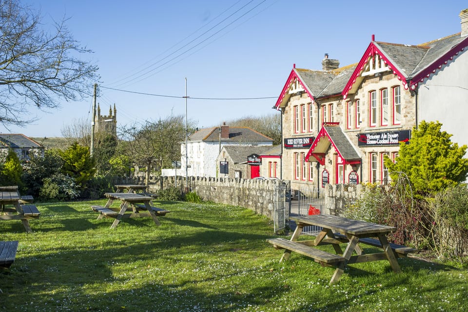 The Red River Inn is 100m away and offers excellent food and ale.