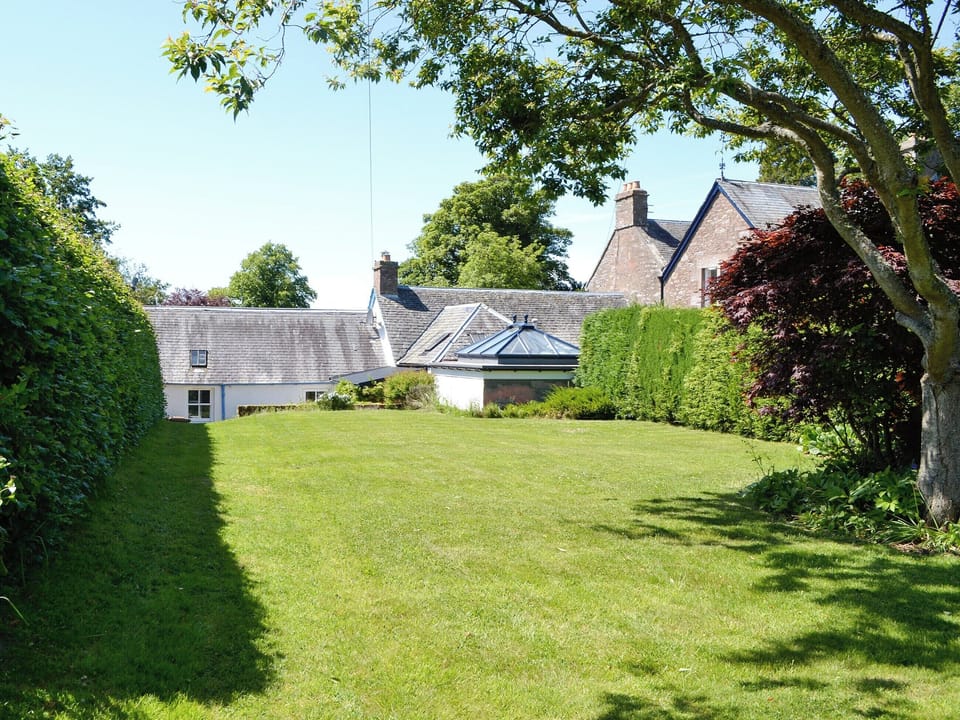 Large lawned rear garden | The Old School House Cottage, Kettins, near Blairgowrie