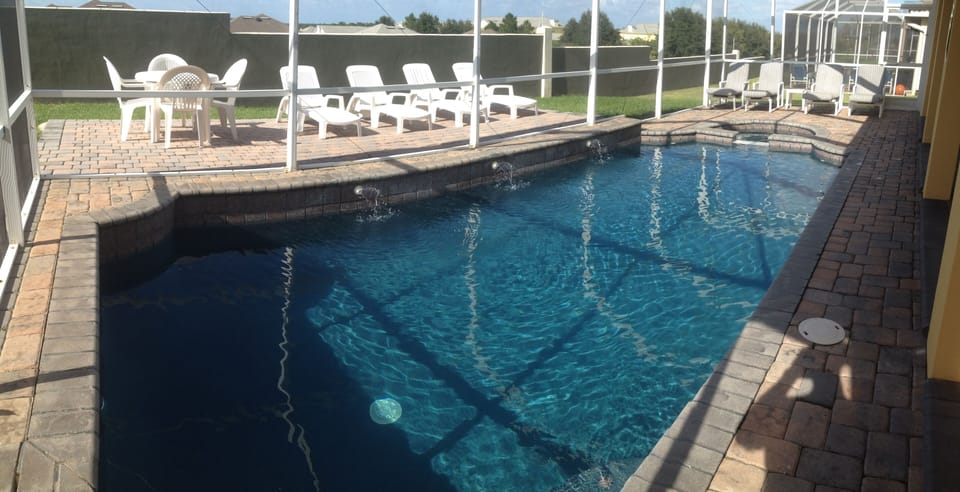 Pool, spa and extended deck area
